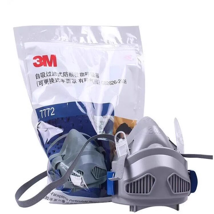 3M7772防尘面罩套装！粉尘党必备神器！防毒半面具+7744C棉=呼吸自由！-防尘口罩-淘宝好物网