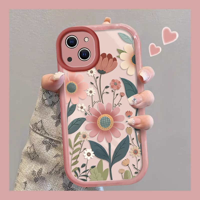 Suitable for Apple 15 Phone Case, Retro Sunflower Design, New Model for Phone 14 Pro, 13 Mini Silicone, 12 Shockproof Transparent, XS Max High-End Feel, Xr Cute for Women, 8 Plus Trendy, 7P Full Coverage, 6 Stylish, 11