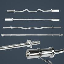 Deshi barbell Olympic bar big and small curved bar electroplating knurled anti-slip integrated barbell dry bearing home fitness equipment