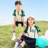 Хлопковая детская летняя одежда для детского сада, спортивная летняя форма для школьников, комплект, в британском стиле