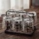 German imported rattan glass water cup for home living room hospitality set with good looks for making tea, drinking juice and beer cup