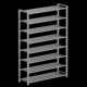 German Imported Shoe Rack for Home Use, Multi-Layer Simple Shoe Cabinet for Doorway, Hallway Shoe Storage Rack, New Stainless Steel Model