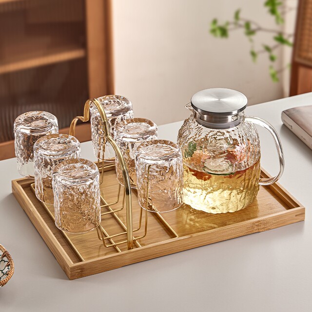 German Imported Glass Cup Set for Home Use, High Aesthetic Value, Large Capacity, Suitable for Drinking Water and Brewing Tea, Office Guest Cups