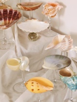 Handmade conch cup shell cup ornaments storage wine glass dessert cup cake plate