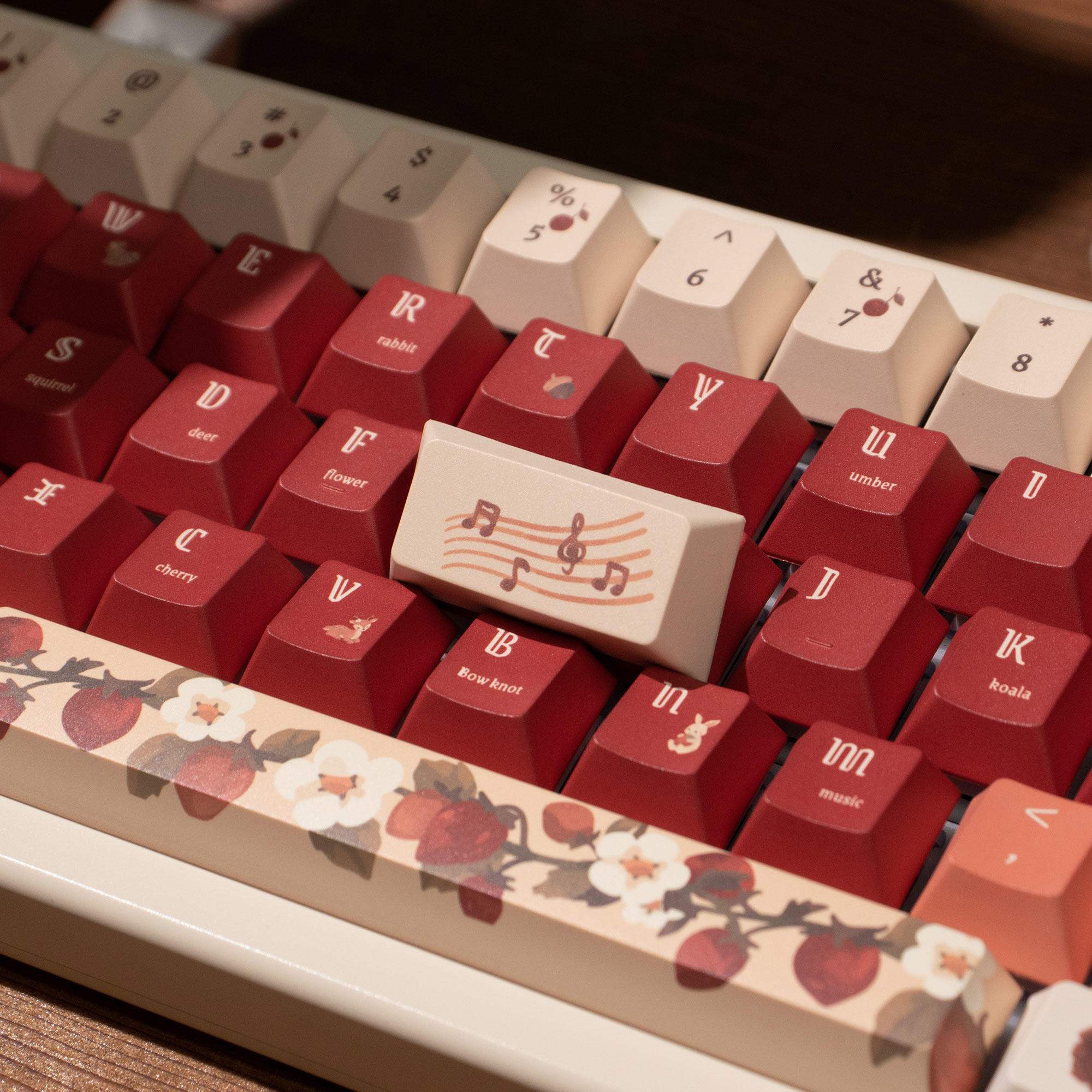 Deer in the Deep Forest keycap five-sided print