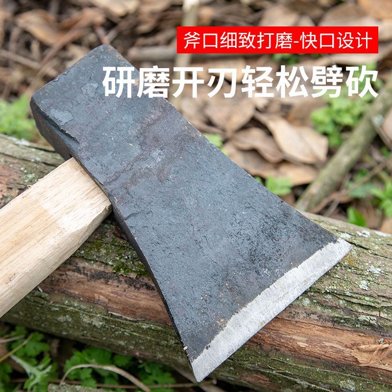 Hand forged and beaten high manganese steel axe Orbital Steel Home Chop Chopped Bone Chop tree Firewood Open Mountain Logging High Hardness Axe-Taobao