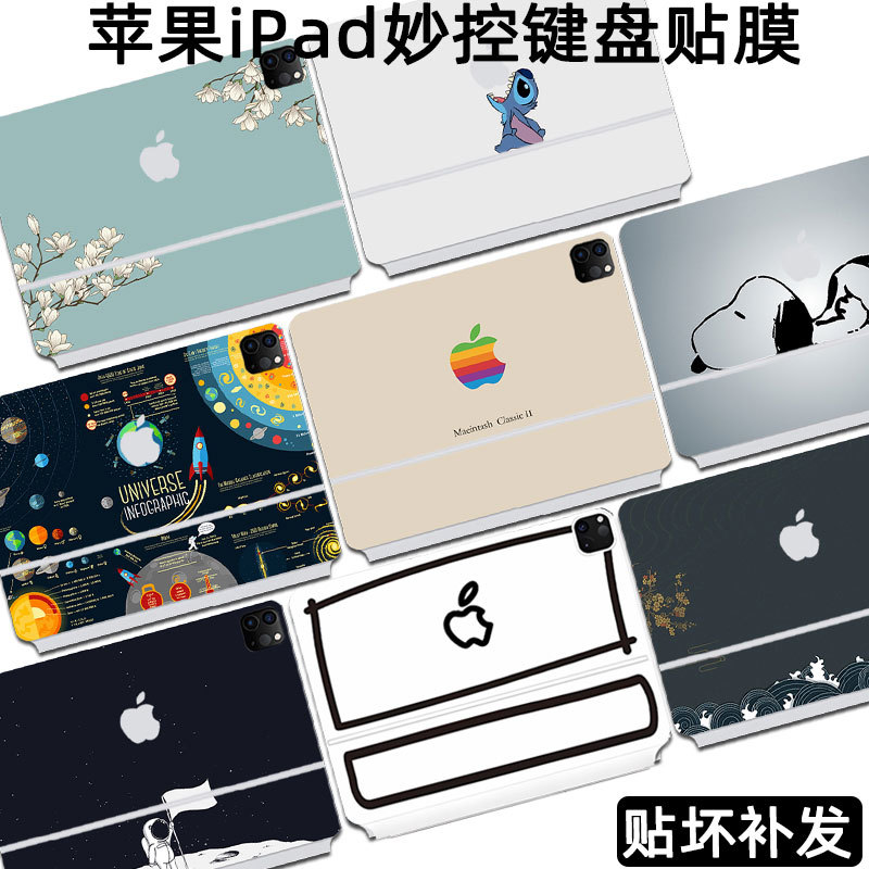 Suitable for Apple 2026/25 Models iPad Pro13 11inch Magic Keyboard Sticker 12.9Inch Film Magickeyboard Smart Air6/7 Keyboard-Style Double-Sided Protective Film