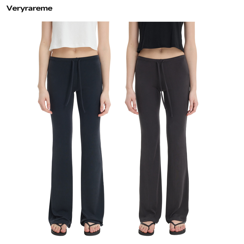 Veryrareme Low-Waisted Slim-Fit Casual Pants