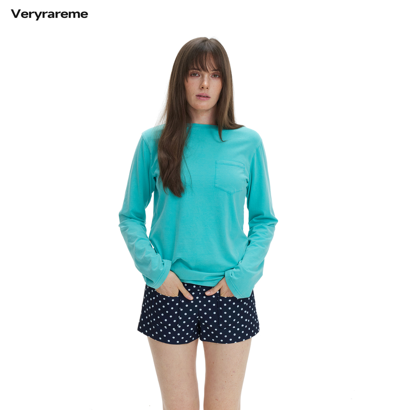 Veryrareme Polka Dot Shorts Navy Blue Casual Hot Pants Veryrareme Polka Dot Shorts Navy Blue Casual Hot Pants