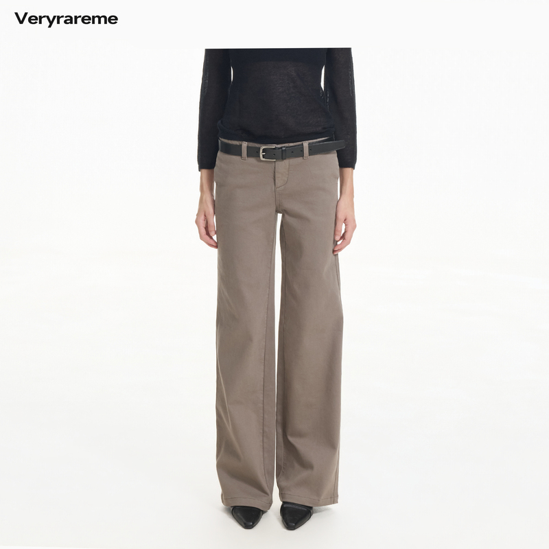 Veryrareme Wide-Leg Jeans Without Waistband, Straight-Leg Pants Veryrareme Wide-Leg Jeans Without Waistband, Straight-Leg Pants