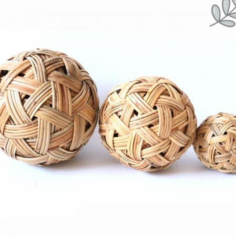 Handmade weaving overnight balls natural making vines Bamboo Strips Embroidered ball props Myanmar Decorative Crafts Ancient Football-Taobao