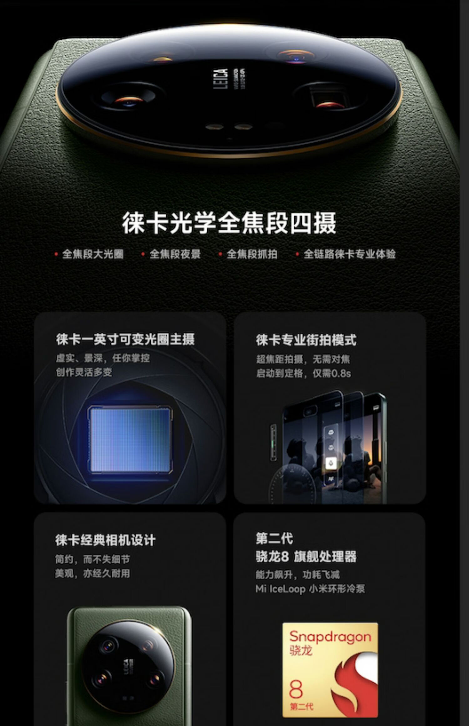 Xiaomi/小米 13 Ultra限量定制色徕卡影像骁龙8Gen2手机13至尊插图4 Xiaomi/小米 13 Ultra限量定制色徕卡影像骁龙8Gen2手机13至尊插图4