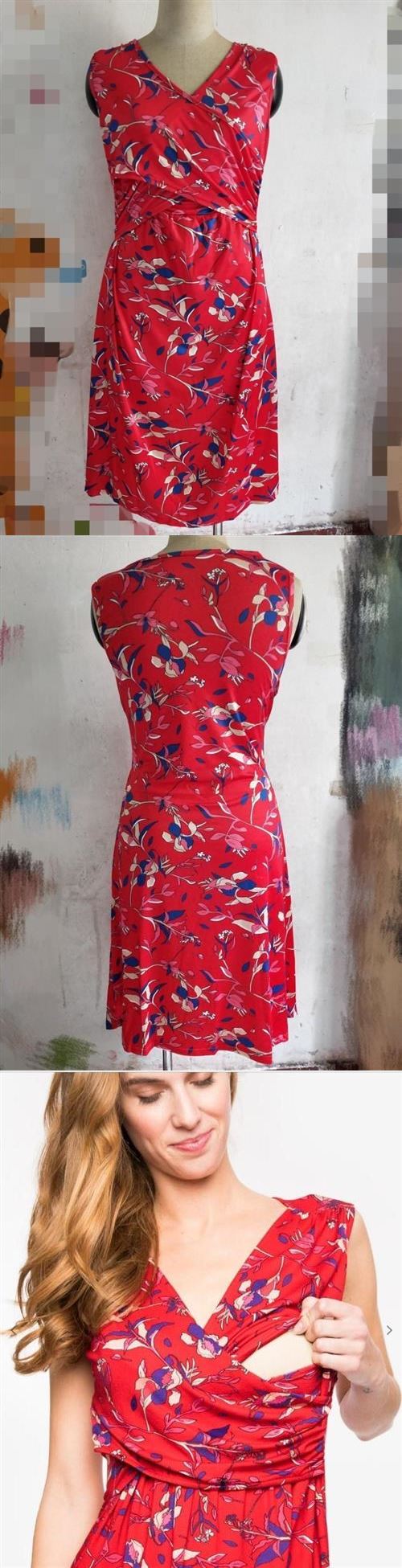 Women maternity dress red pregnancy clothes Big Size 4 O1CN01qyIMGh1P6KHMEHzUy !!2215741151791