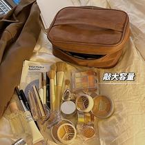 High-end style portable cosmetic bag for women 2024 new portable large-capacity cosmetics travel toiletry storage bag
