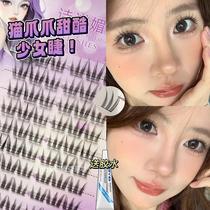 Become a Korean girl. Shino Mei Girl Group Eyelash Sticker False Eyelashes Natural Simulation Single Cluster Lazy Trilogy Sunflower