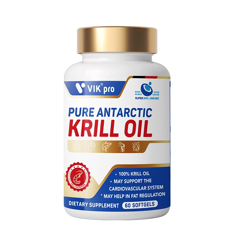 德国VIKpro纯南极磷虾油软胶囊鱼油升级omega-3中老年虾青素60粒
