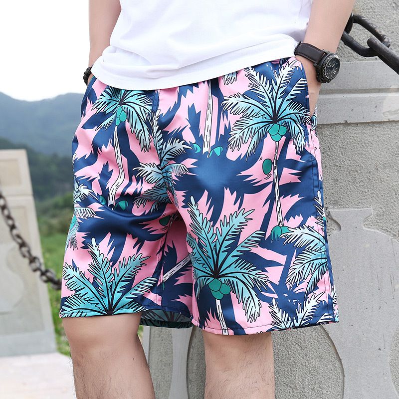 Beach Shorts for Men, Large Size, Quick-Drying, Loose-Fitting, Thin, Five-Point Length, Men's Shorts, Sports Casual Floral Shorts, Amazon's Best-Selling Item