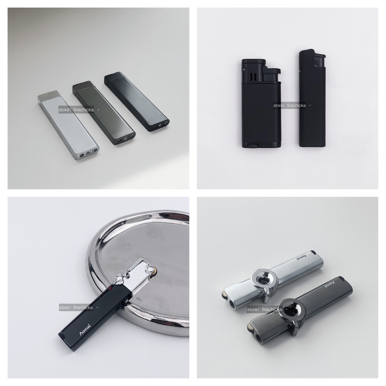 (Firechicka) special price clearance for non-withdrawal of inflatable metal lighters windproof straight punch microflawless-Taobao