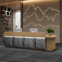 Retro industrial style new Chinese style bar table cashier desk B&B club front desk sales department hotel reception desk counter