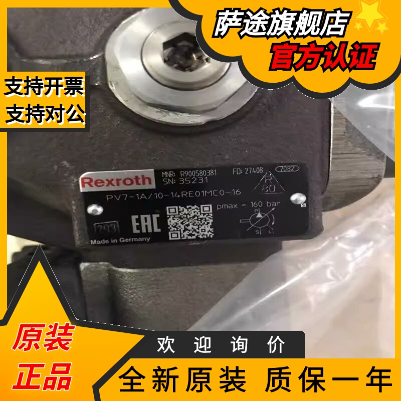 Rexroth Gear Pump R900580381 Hydraulic Pump Pv7-1A/10-14Re01Mc0-16 Piston Pump Motor