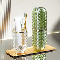 Light luxury travel wash cup toothbrush cup business trip toothbrush box bathroom tooth tub toothbrush box portable mouthwash cup