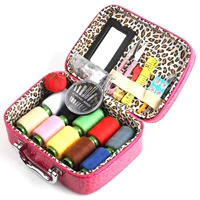 Качественный набор для шитья и ниток (розово-красная коробка)