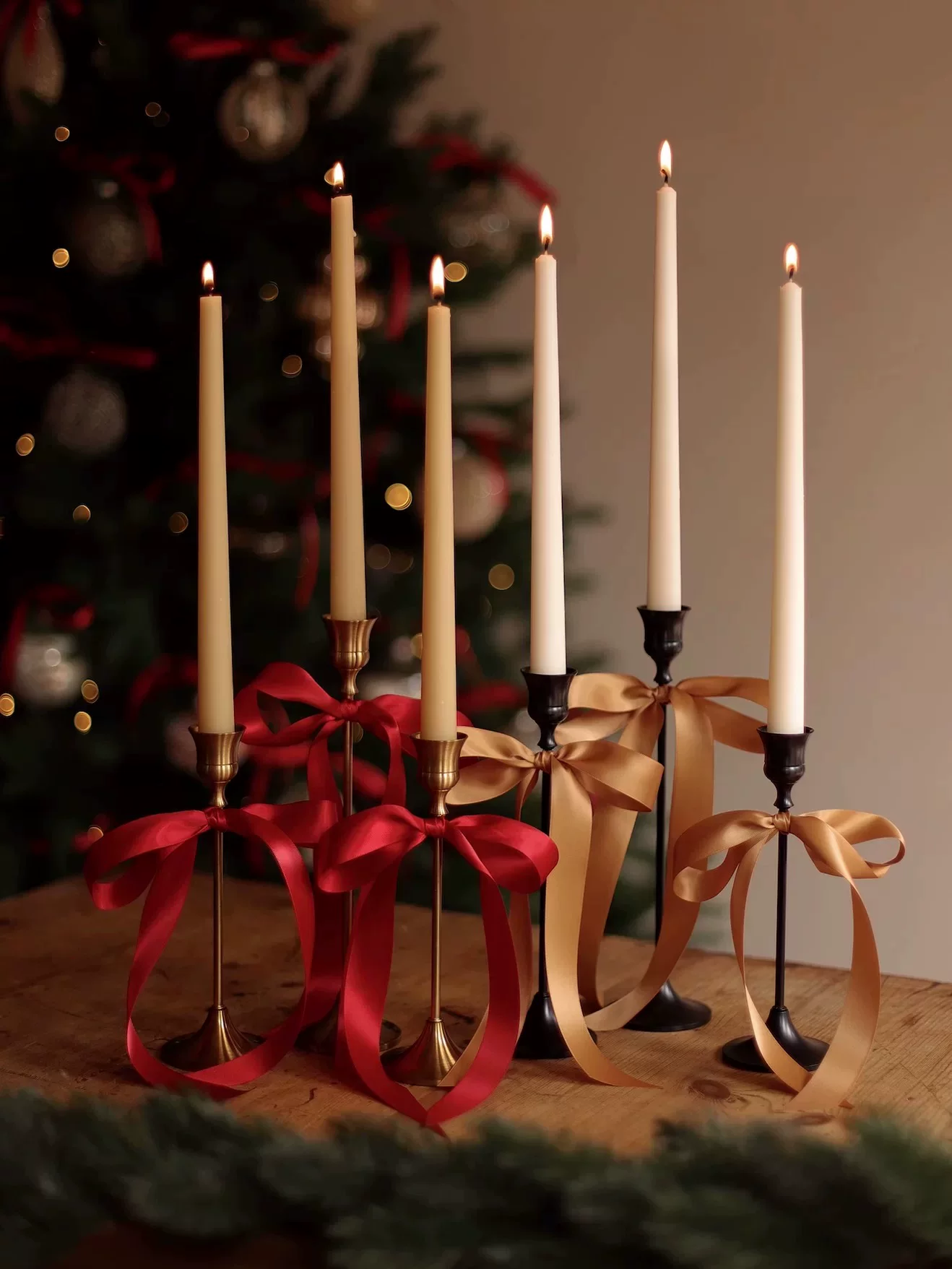 IOTC European style 25cm high smokeless long candle birthday wedding candle western restaurant long pole candle Christmas decoration