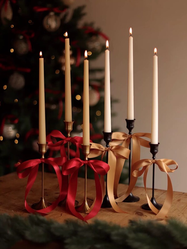 Iotc European Style 25cm Tall Smokeless Long Candle Birthday Wedding Candle Western Restaurant Long Candle Christmas Decoration