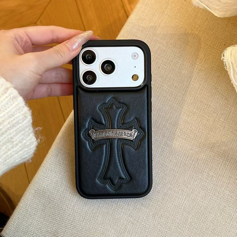 Trendy Fashionable Chrome Hearts iPhone Vintage Metal iPhone Case for iPhone 13 - 17 - view 5