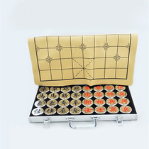 Bendelass pure titanium handmade Chinese chess high-end set gift box gift gift chess portable titanium chess