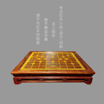 Bendelass Burmese Rosewood Chinese Chess Go Tea Tray Backgammon Board Mahogany Three-purpose Chessboard Set