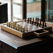 Bendelass high-end childrens beginner solid wood chess competition creative chess portable chess