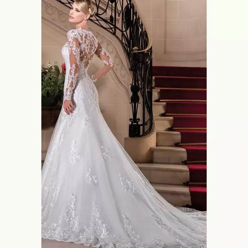 African Mermaid Wedding Dresses Long Sleeve Wedding Dress