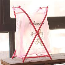 Simple floor garbage hanging rack convenient supporting frame containing layer frame foldable garbage bag rack hand bag holder kitchen