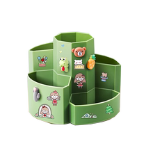 Korean Ensemble 360 Degrees Rotating Pen Holder Elementary School Student Desk Pen Barrel Stationery Office Desktop Minimalist Modern Day Series Large Capacity Teenage Girl Heart Containing Box Children Creative Boy Pen Holder Pendulum pen Box