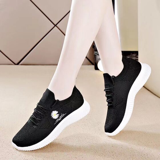 Women's Sneakers, Summer Slip-On Mesh Breathable Running Shoes, Women's White Shoes, Soft-Soled Casual Mesh Shoes, Anti-Odor