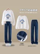 Ballabala girls suit fall childrens spring and autumn Korean childrens clothing new necropolis are trendy and big child women 