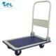Tunide Folding Handcart Ultra-Quiet Flatbed Cart, Pull Cart, Trailer, Push Cart, Yellow Large and Small Sizes