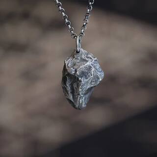 Rock of the Earth | Original 925 Silver Necklace for Men, Pendant, Couple's Gift, Retro Personality, National Trend, Street Fashion.