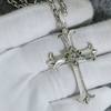 God's Eye Cross Necklace Bolt-Style Necklace Men's Pendant Bold Versatile Handsome Cross Crucifix
