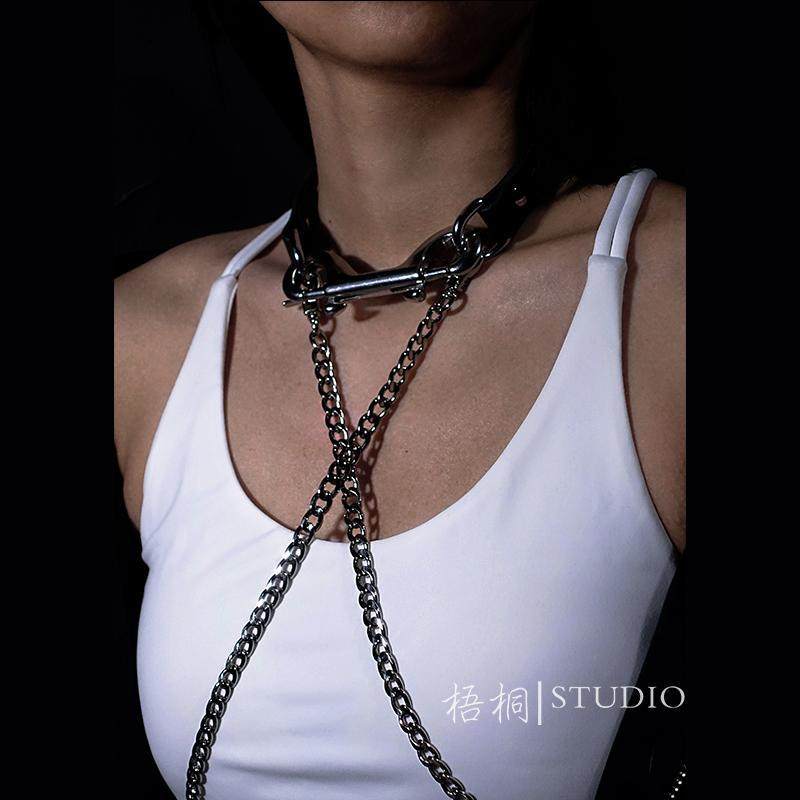 Collar [Hypoxia] Niche Design Chain Clavicle Pet Leather Gift Handmade Workshop P Chain