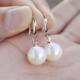 Short, Slimming-Looking Small Pearl Earrings with Hooks, Stylish and Non-Fading, High-End Ear Hooks, High-Grade Earrings, Silver Ear Studs