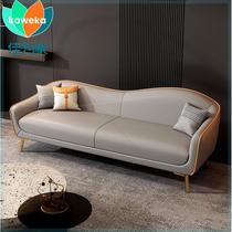 CHANA Curved Internet Celebrity European Sofa Small Apartment Bedroom Room Sofa Three-piece Set Light Luxury Style Modern Simple