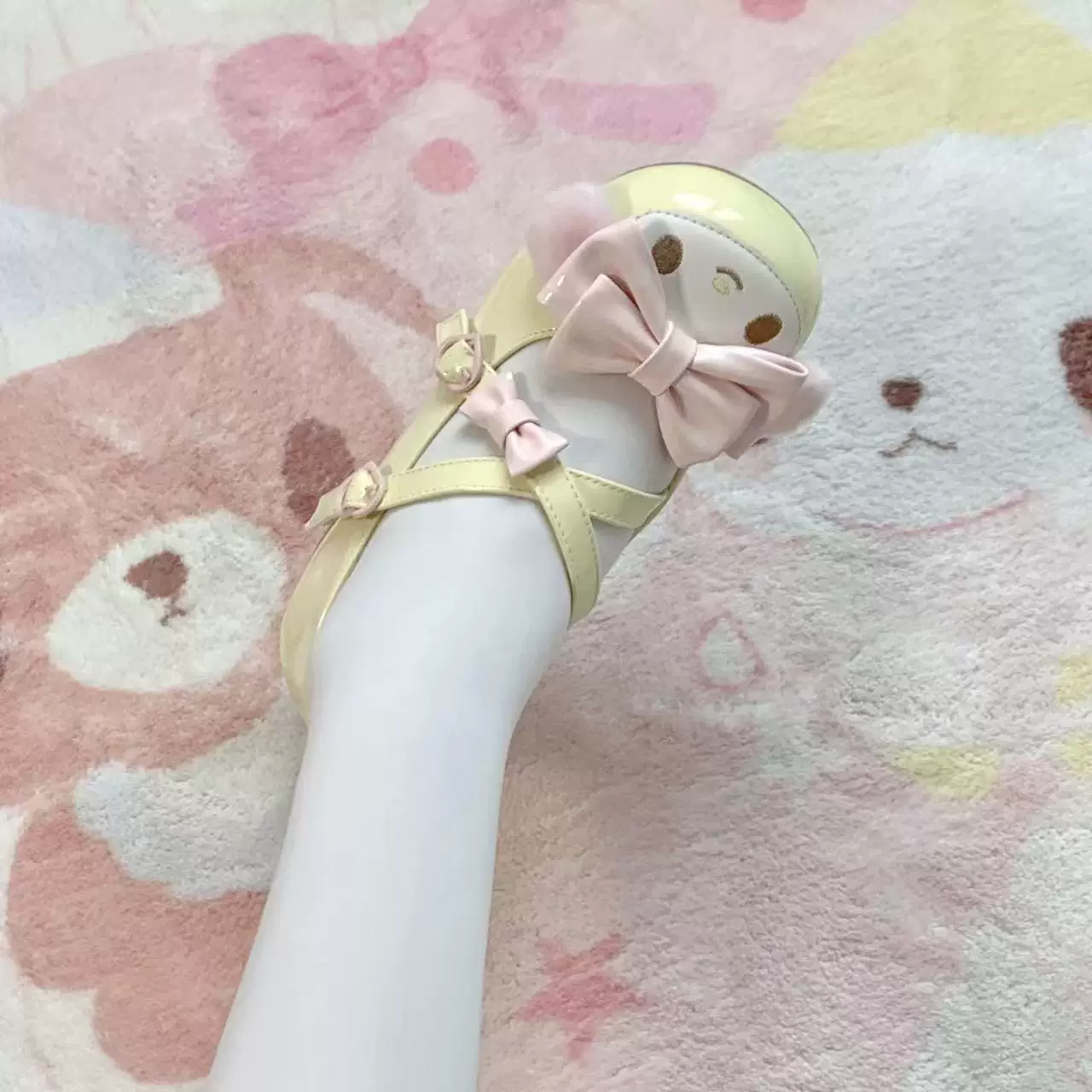 В наличии [Sweetheart Bunny] Ханамакі жареный рис Милый кроличий уши лолита обувь