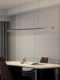 German Tiffman Remote-Controlled Electric Adjustable Dining Room Chandelier Modern Minimalist Linear Island Bar Table Lighting Fixtures