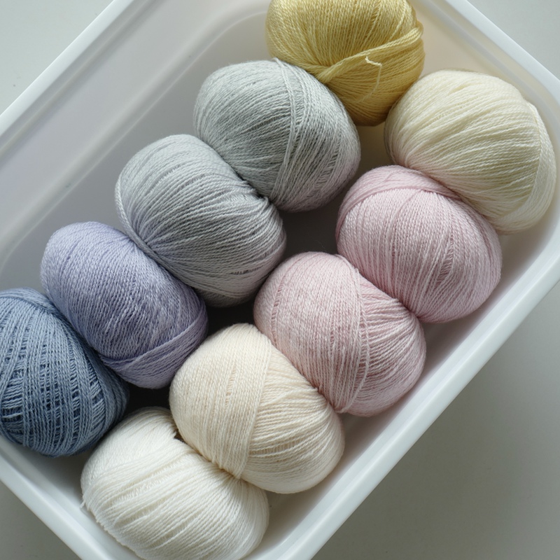 80-Count High-Count Yarn, Merino Wool, Pure Cashmere, 100% Merinowool, 40G/Ball, 320m