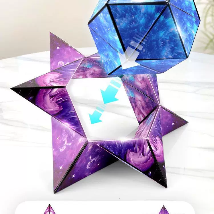 Three dimensional variable unlimited magnetic Rubik's cube, intellectual transformer, toy for training, 3D