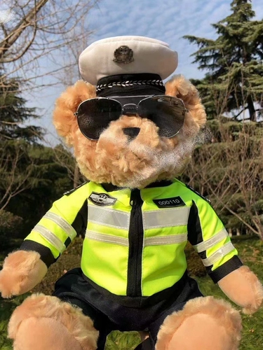 Униформа, светоотражающее джерси, милая плюшевая кукла, с медвежатами, дорожная полиция, подарок на день рождения