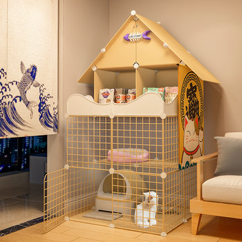 cat cage house indoor cat villa cat room small with toilet integrated extra large space cattery ຮັງ cat
