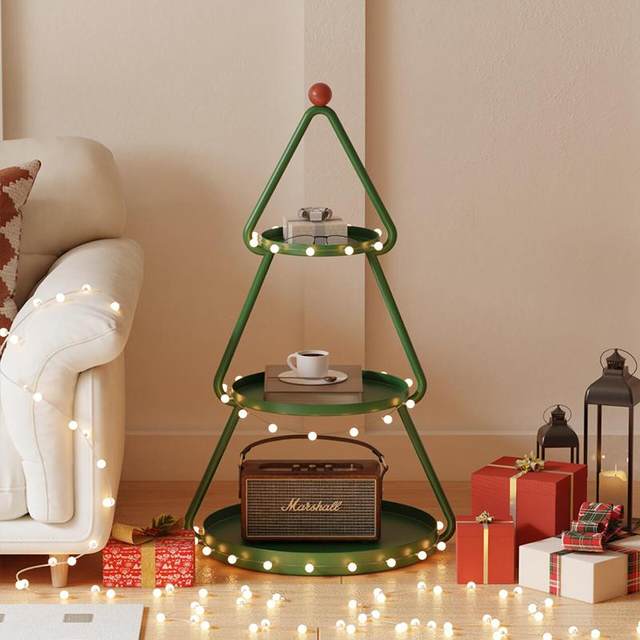 A few wheeled storage racks for Christmas tree side storage racks